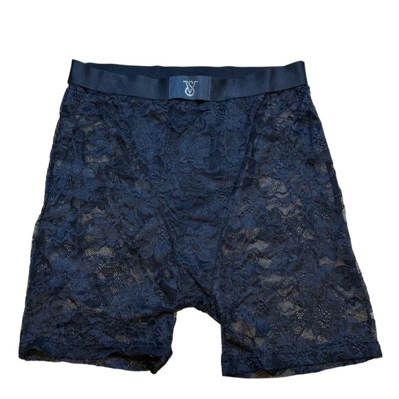 Victorias Secret Black Lace‎ Boxer Briefs S Comfortable Stretch NWT - Picture 1 of 6
